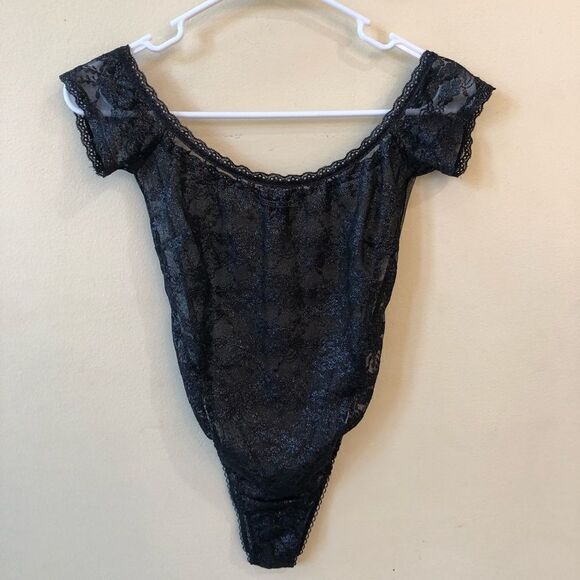 Victoria’s Secret Black Lace Sheer Bodysuit - Picture 5 of 8